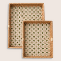 Olive Rattan Tray