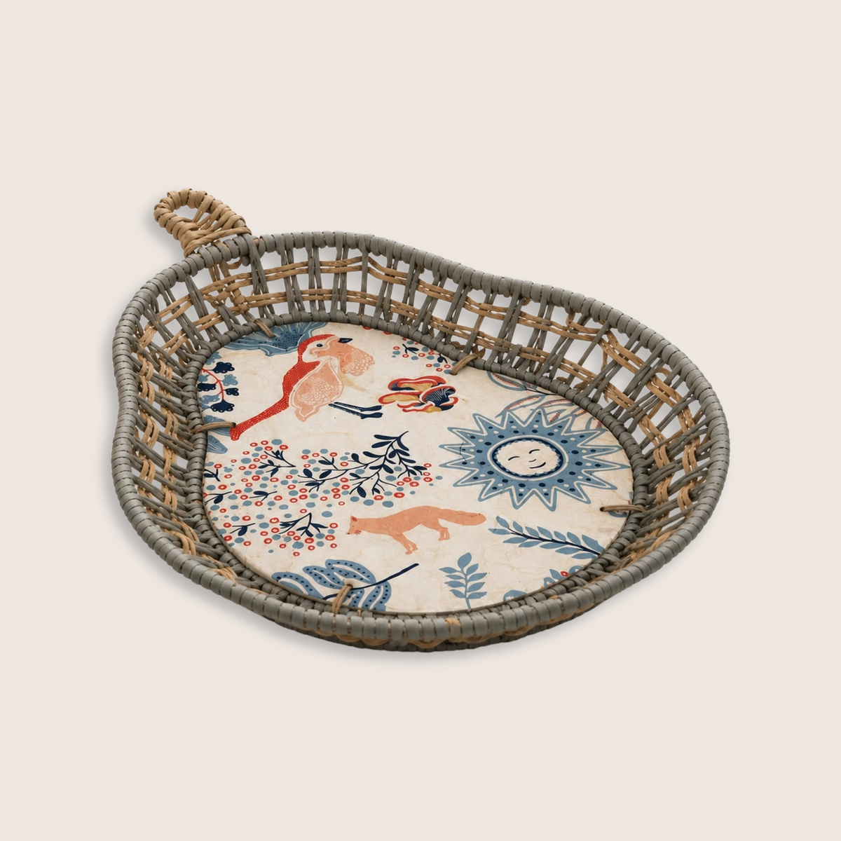 Handwoven Pear Tray - Small