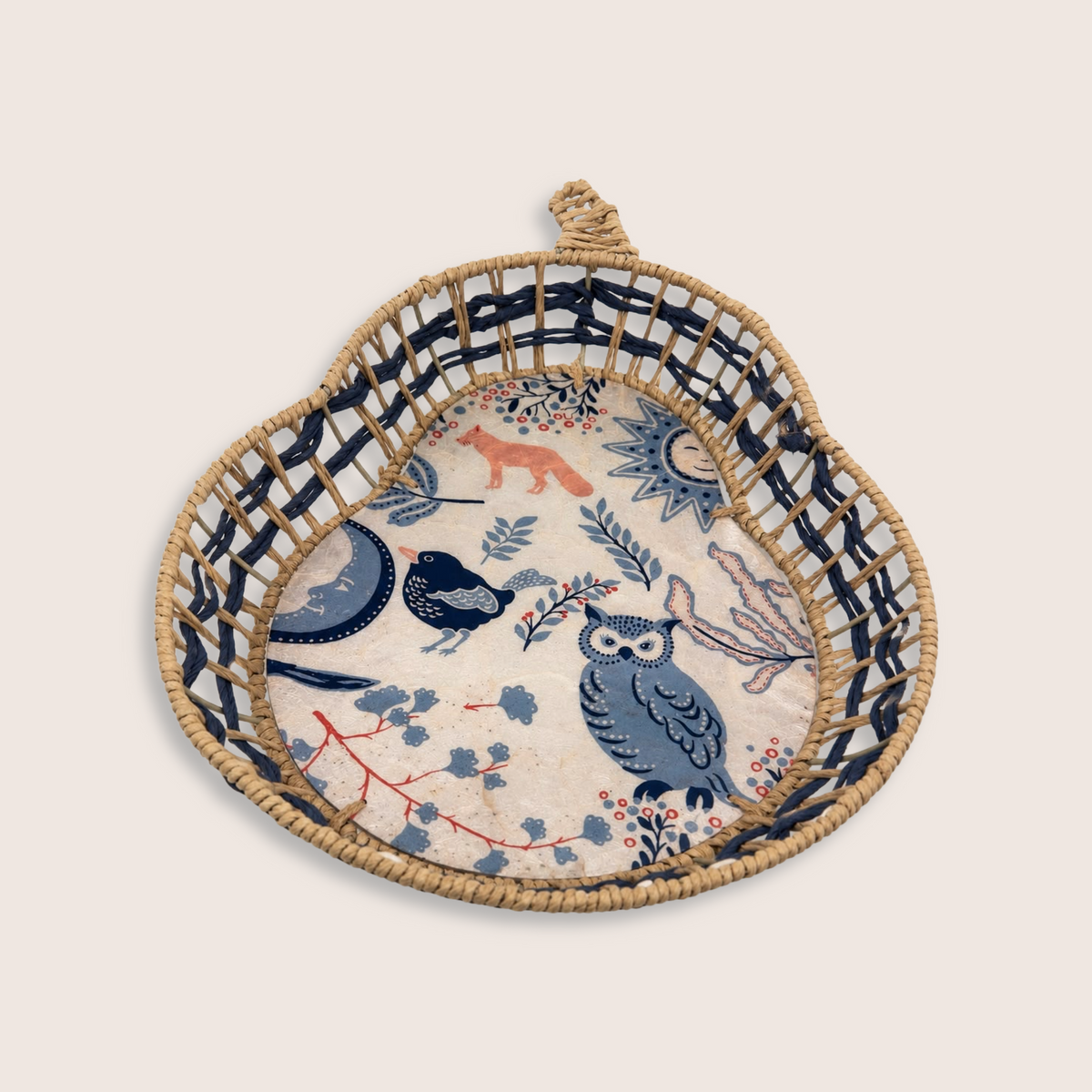 Handwoven Pear Tray - Medium