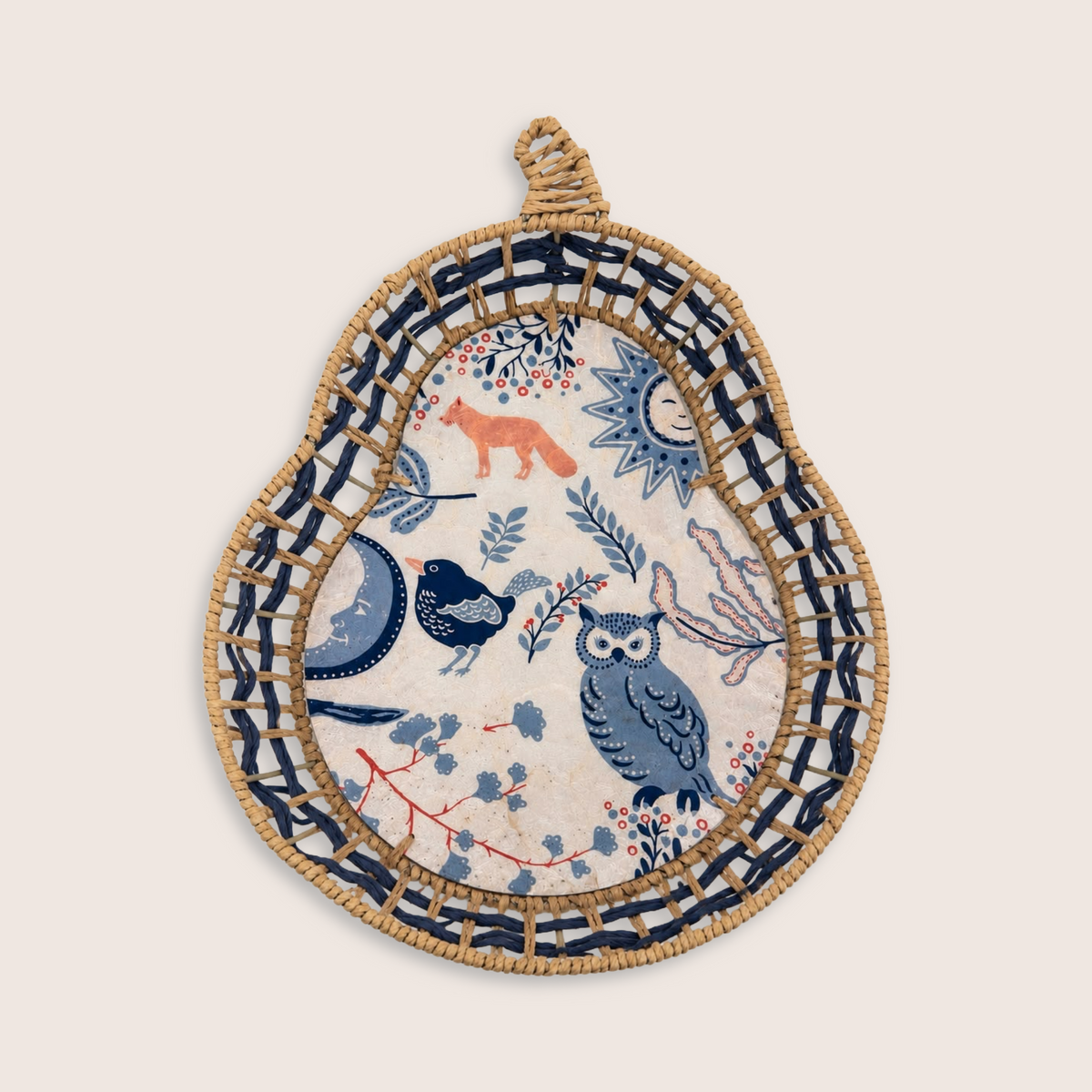 Handwoven Pear Tray - Medium