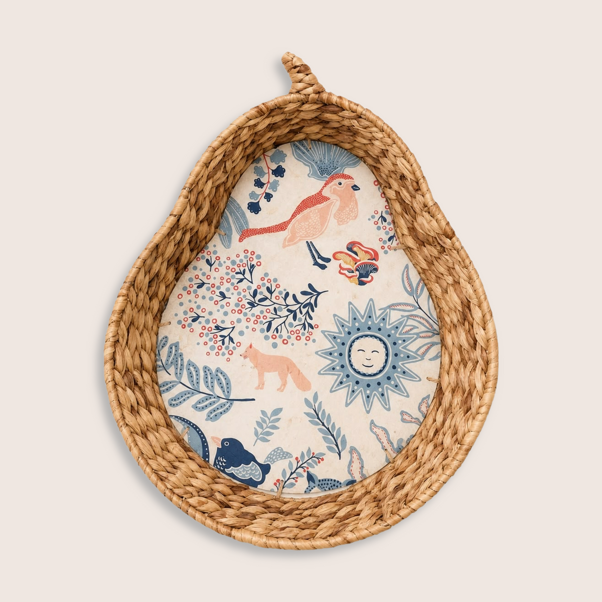 Handwoven Pear Tray - Large