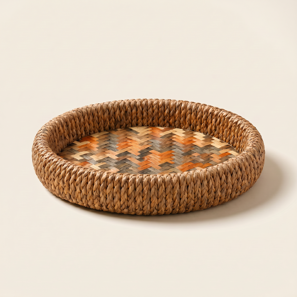 Herringbone Deep Round Tray