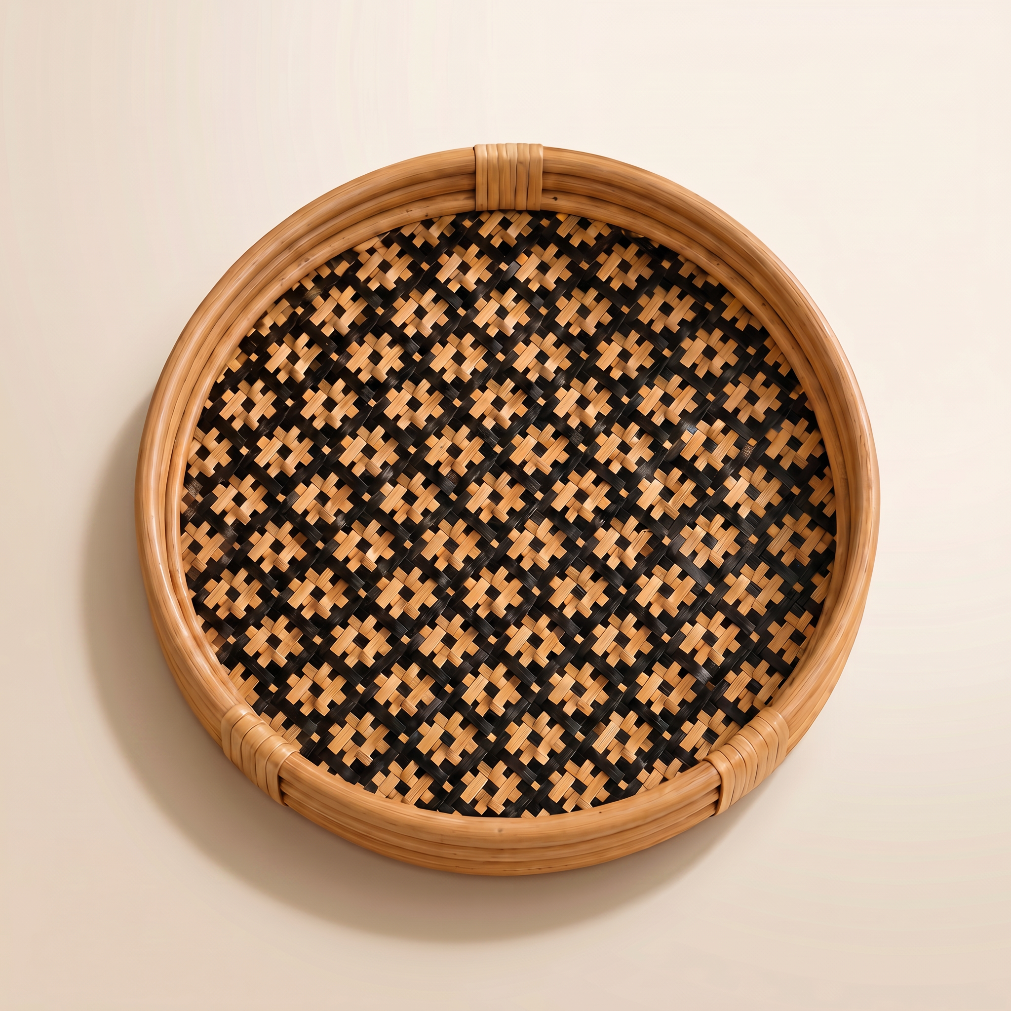 Bamboo & Water Hyacinth Round Tray