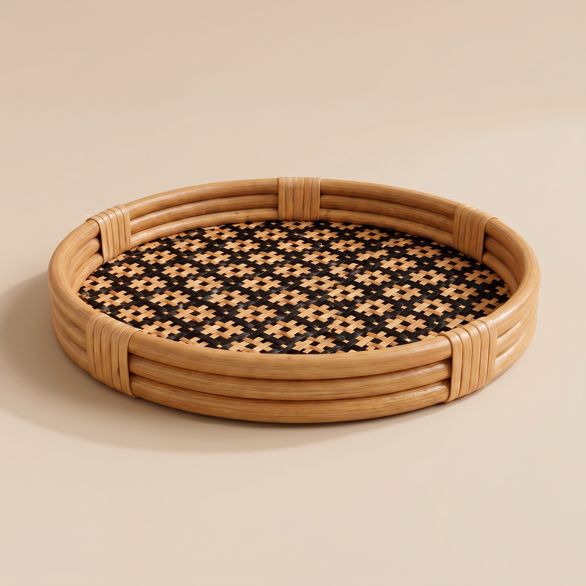 Bamboo & Water Hyacinth Round Tray