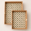 Yellow & Green Mother of Pearl Rectangular Tray