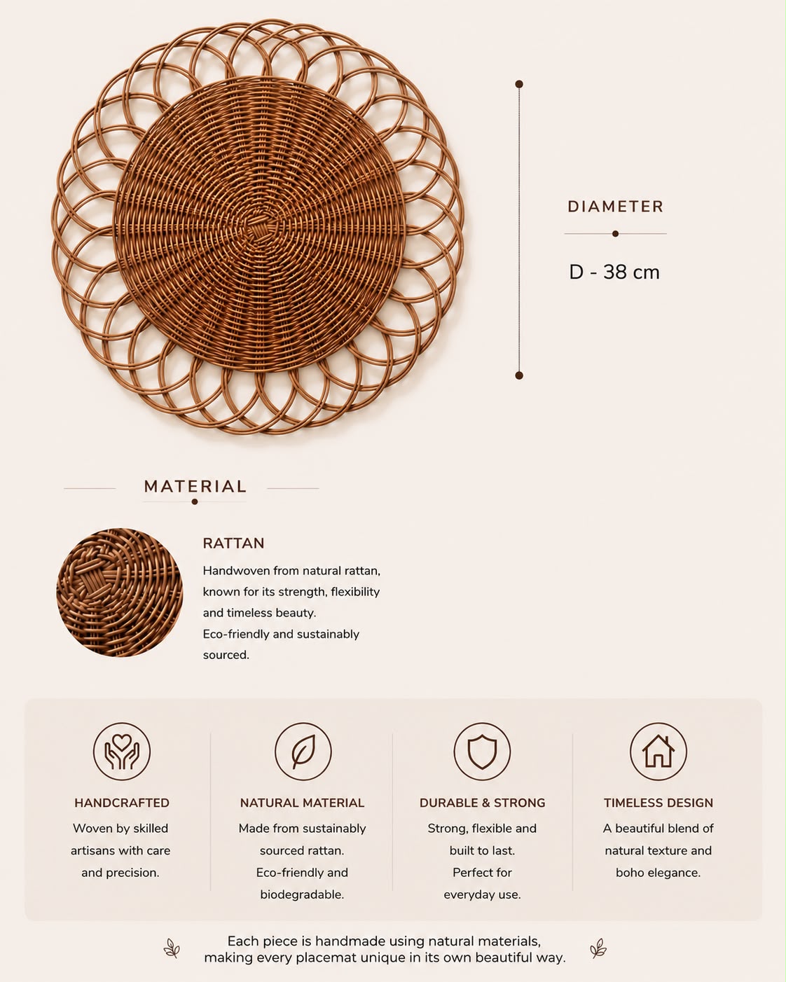 Rattan Placemat (Set of 4)
