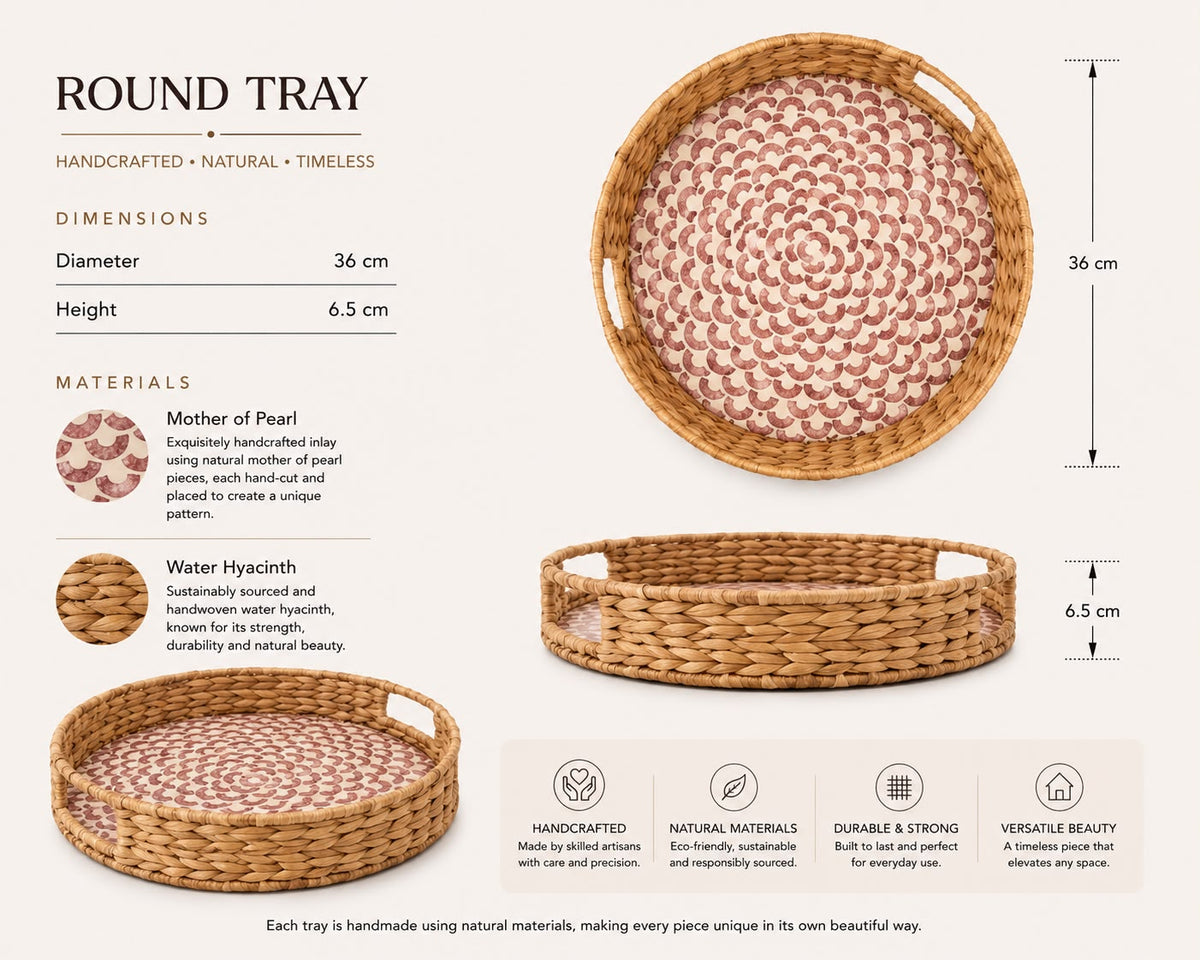 Rosaire Round Tray